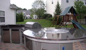 Round Outdoor Granite Countertop