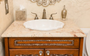Ivory Brown Granite Bathroom Vanity Top