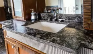 Leathered Saturnia Vanity Top