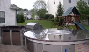 Round Outdoor Granite Countertop