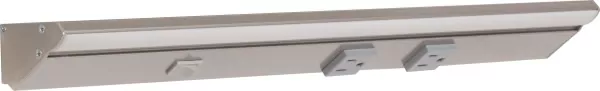 coorbhakkyrboyor8s8j 18-1/2" 120V Satin Nickel Lighted Power Strip
