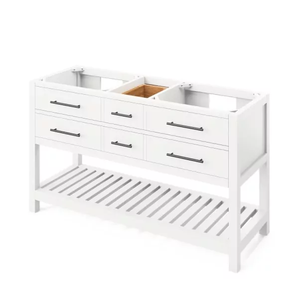 rswrsukngdyndqsk8hxo 60" White Wavecrest, double bowl Vanity